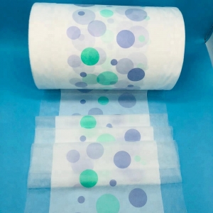 Breathable Soft Cotton Printed Backsheet Roll Raw Material Polyethylene PE Laminated Film For Diaper Making